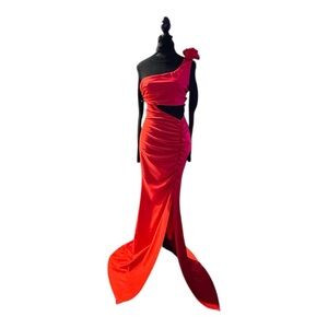 Fashion Nova Red and Black Dress